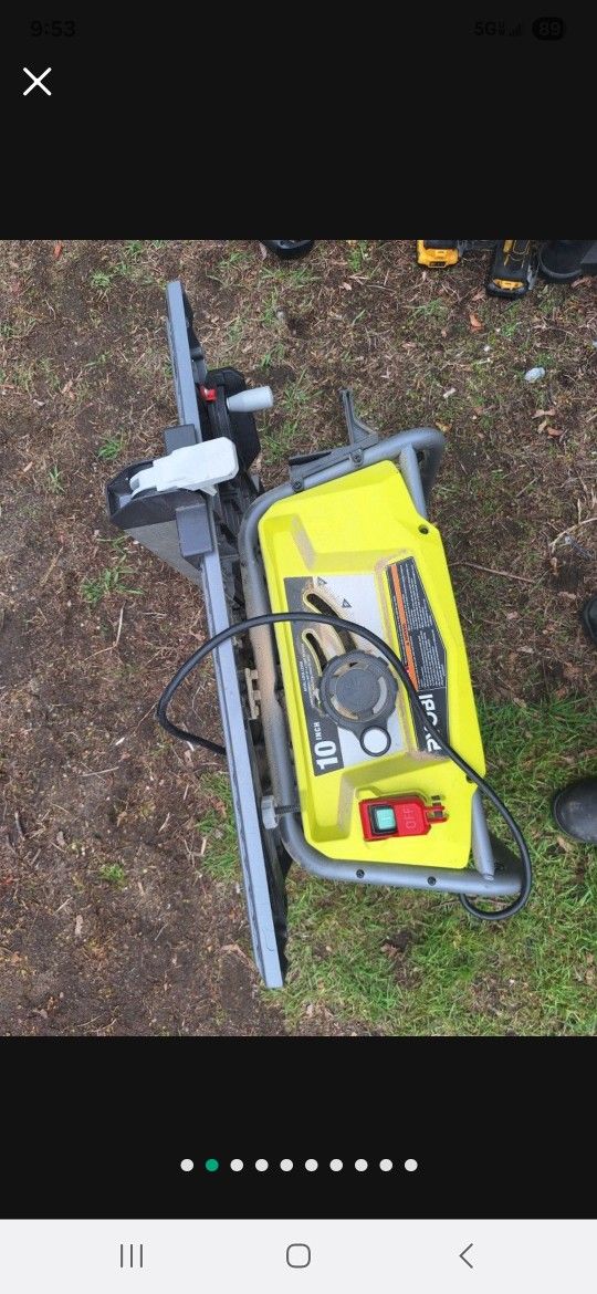 RYOBI 10 INCH TABLE SAW.