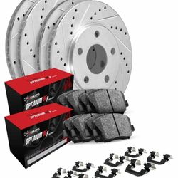 R1concept Rotors And Pads Cross Drilled Slotted
