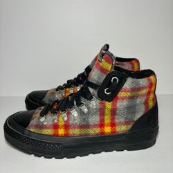 RARE Converse Woolrich CT Street Hiker Plaid Wool All Star Chuck Taylor