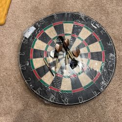 Dart Board And Darts 