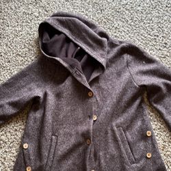 Brown wool hooded cape from downtown OP boutique. Never worn. Very trend setting.
