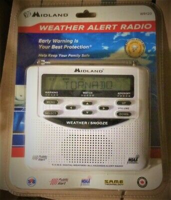 Never Opened Or Used Midland WR120 Weather Radio Still In Clamshell!