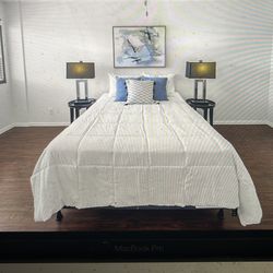 New  never used queen size bed