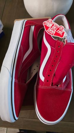 Vans Old Skool Red and White Size 10 Men's New