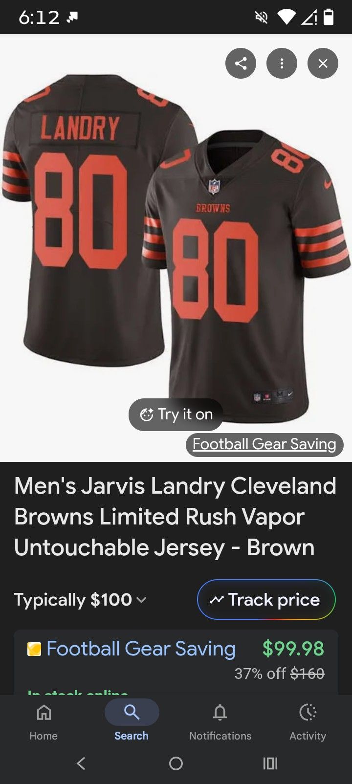 Browns NFL Jersey...Jarvis Landry