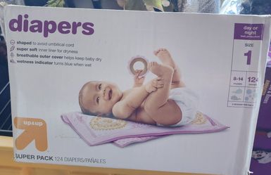 Diapers Up&Up Size 1 8-14 Pounds BOX Of 124