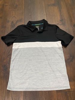 Boys black gray polo shirt size 18/20 by tek gear #22