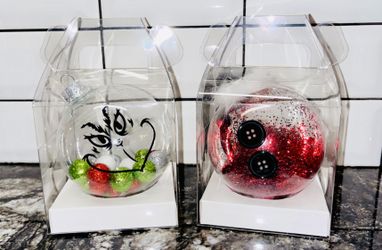 Grinch & Santa Ornaments