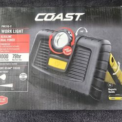 ^ Coast 3.7-Watt LED Black Battery-operated Rechargeable Portable Work Light NEW