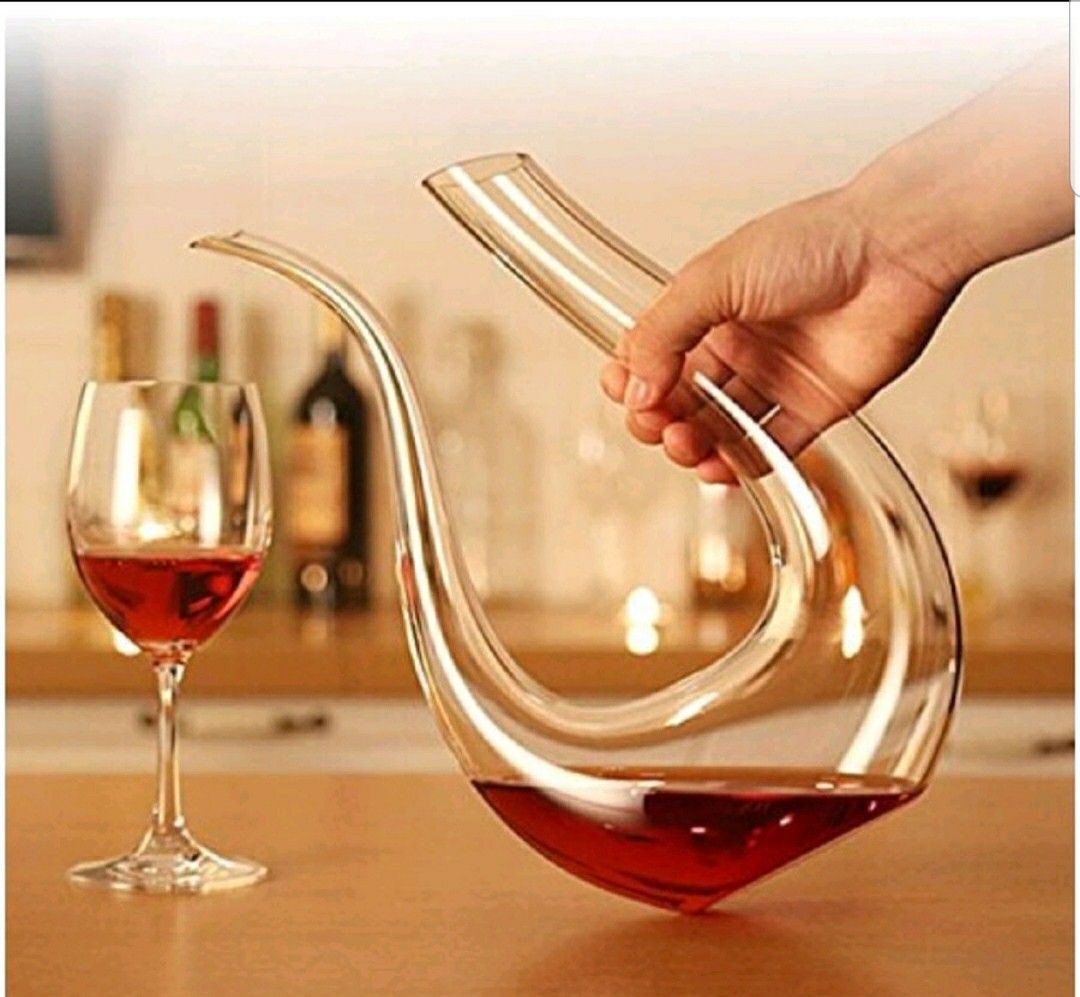 Glass Wine Decanter, Crystal Clear Wine Aerator