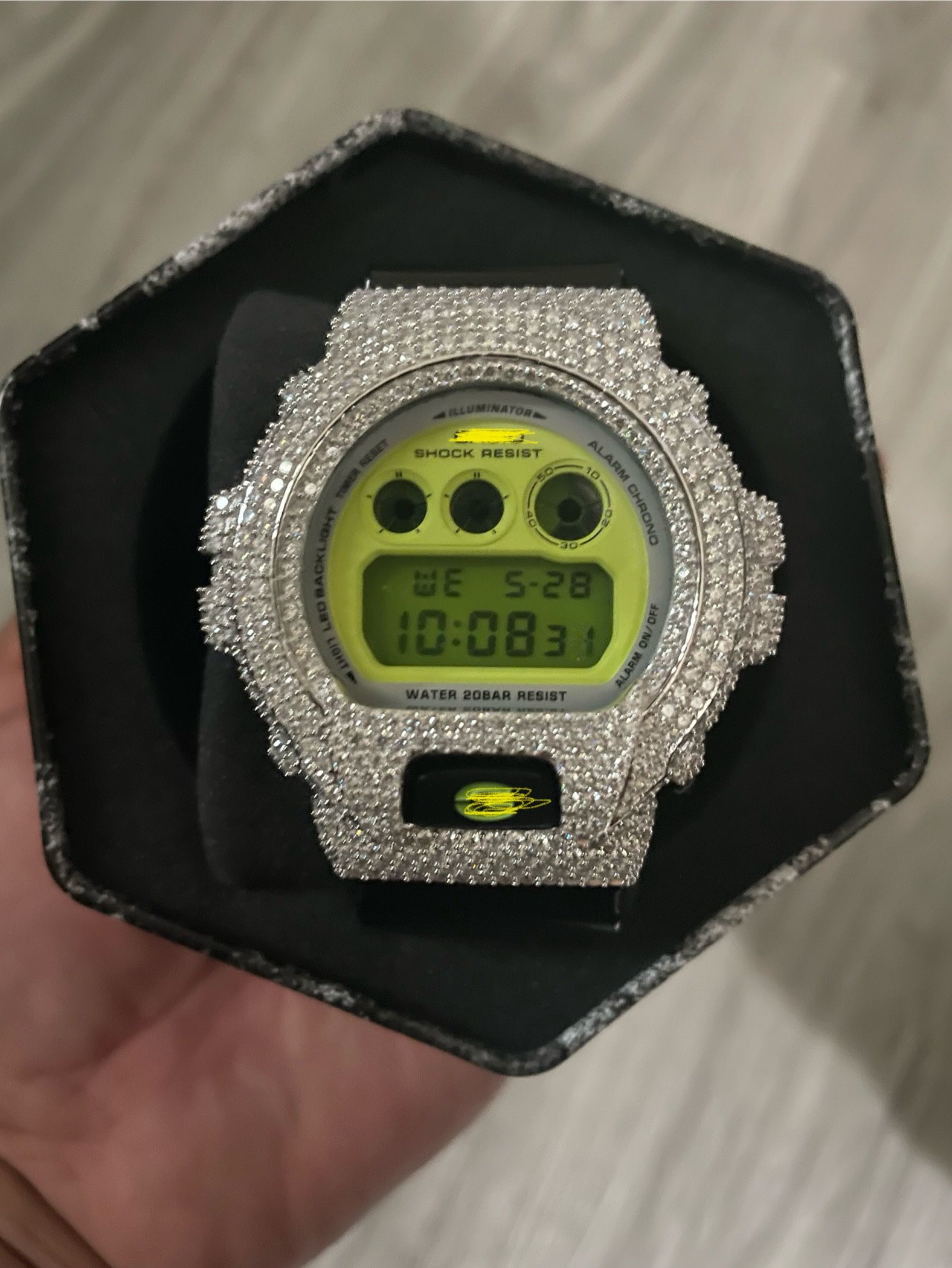 High Quality 925 Silver Moissanite Digital Watch