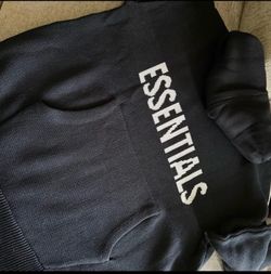 essentials knit hoodie