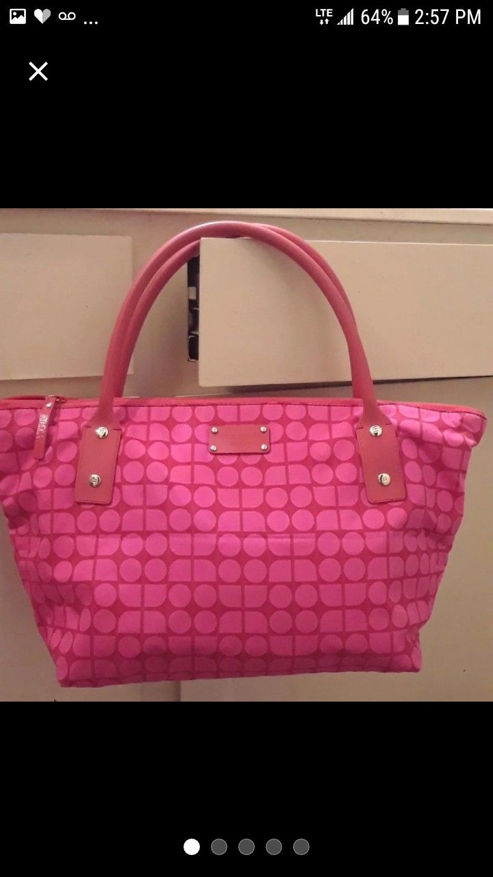 Kate spade tote with leather accents