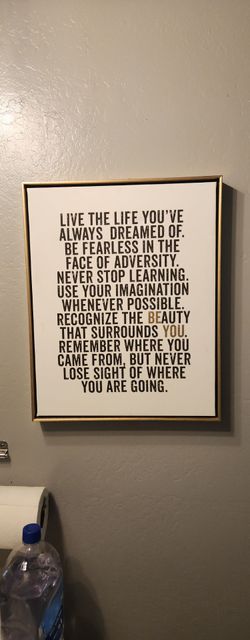 inspirational typography wall art