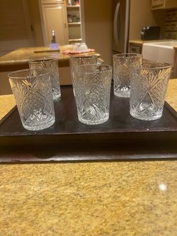 6 fine crystal glasses over 50 years old