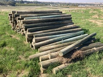 4-1/2x 7’foot wood pressure treated fence posts