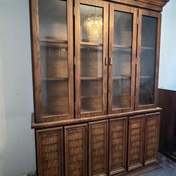 Hutch With Wood Shelves And Lots Of Storage 