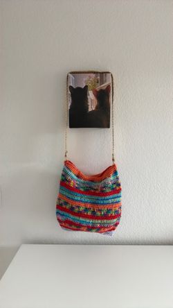 Purse. Yarn Handbag. Hand crafted