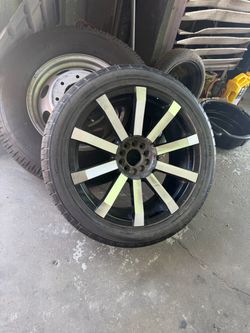 20" Black & Machined Rims and Tires - 5x114.3 (Came off Ford Edge)