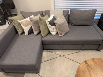 Ikea Gray Sectional Sofa with Storage
