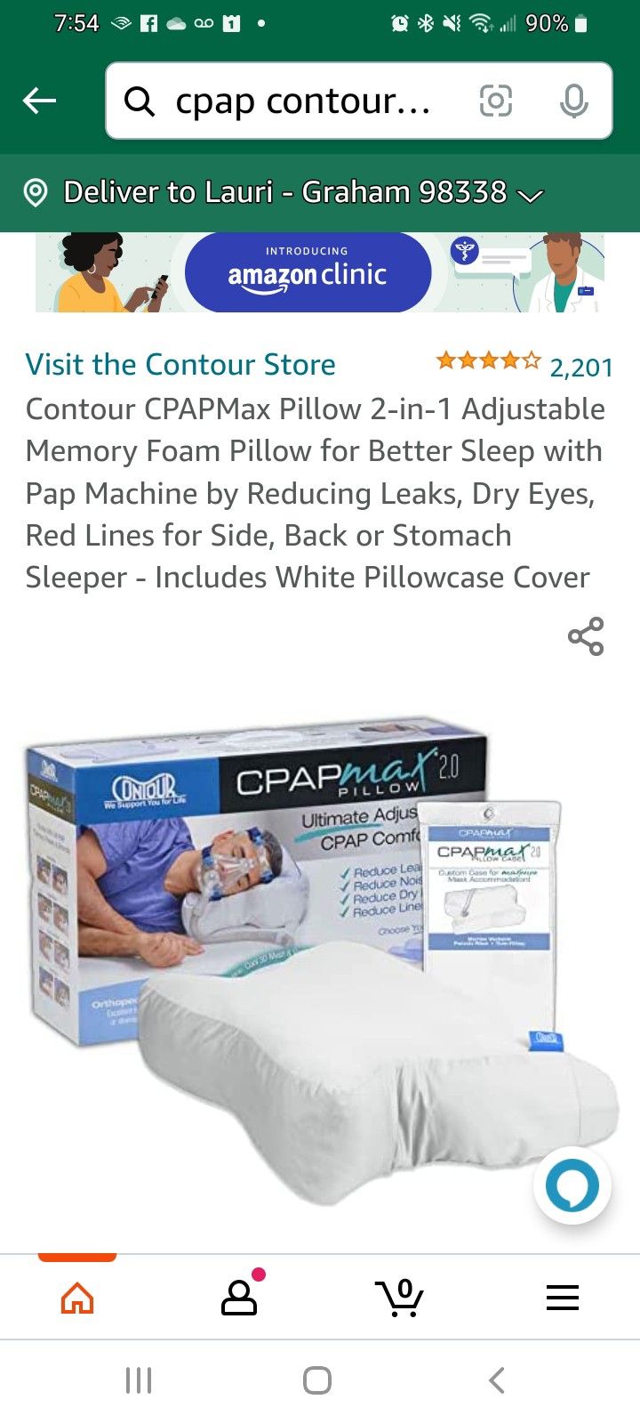 CPAP CONTOUR PILLOW 