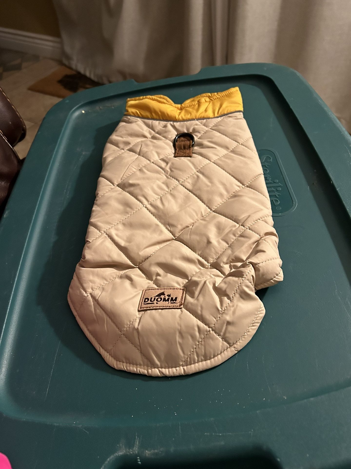 Tan Puffy Dog Jacket