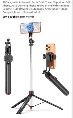 70" Magnetic Selfie Stick Tripod Stand