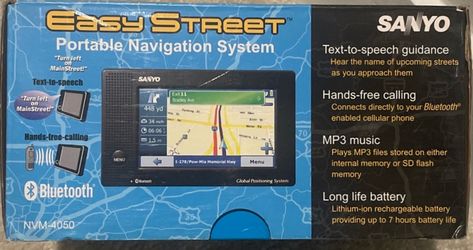 SANYO Easy Street-NVM-4050- Portable Navigation System with all the CDs. Good