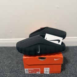 Nike Mind 001 Slide Black Chrome Size 10 Womens New