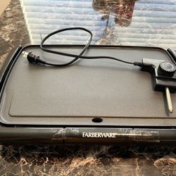 Farberware 20 en Plancha Eléctrica - Cerámica Antiadherente, Control de Temperatura Ajustable