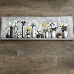 Parvez Taj Blooms in White and Yellow Painting Print on Wrapped Canvas