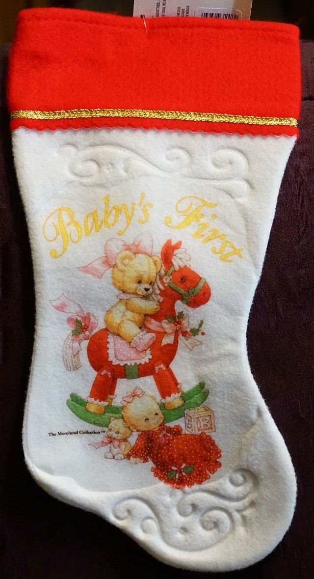 Baby's First Christmas Stocking Girl
