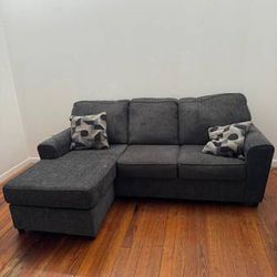 Dark Grey Fabric Couch 400