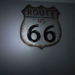 Antique Metal Route 66 Sign 
