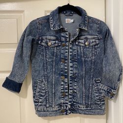 New Boys Long Sleeve Denim Stretch Jacket Size Small 6/7
