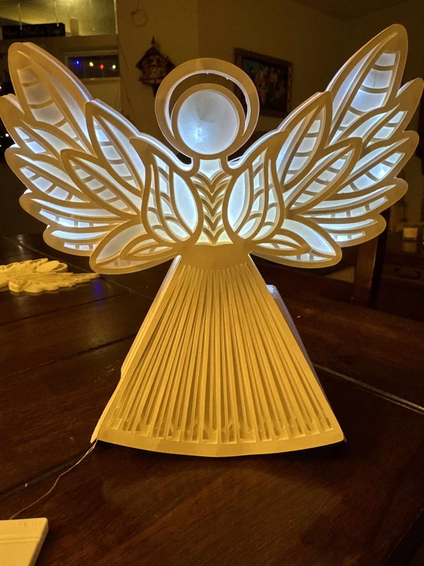 Handmade Lighted Paper Angel