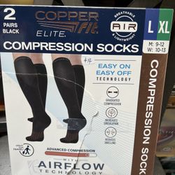 Copper Fit Elite Compression Socks 2-pack