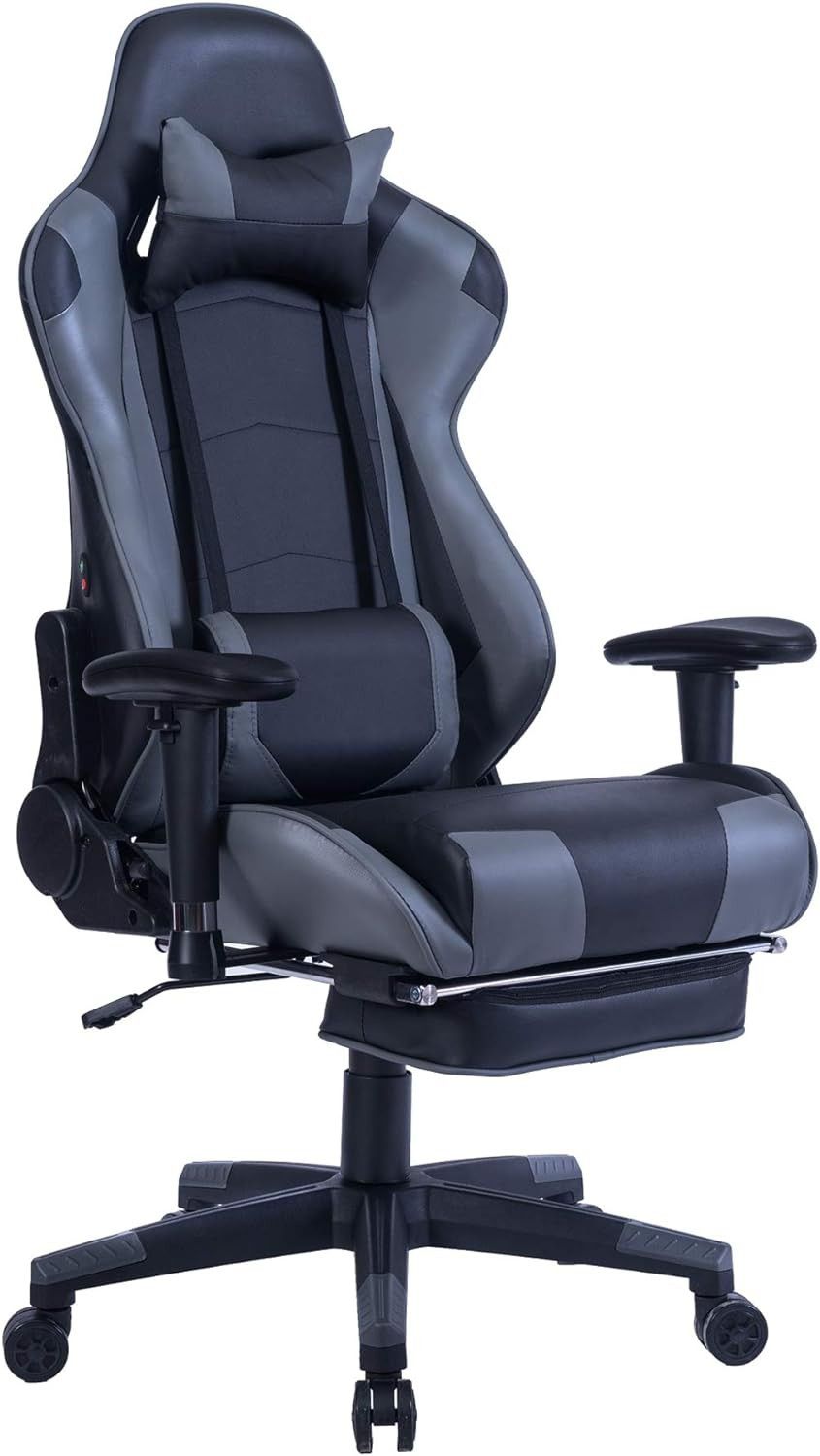 HEALGEN Back Massage Gaming Chair with Footrest, High Back Reclining, Ergonomic with Headrest and Lumbar Support Cushion