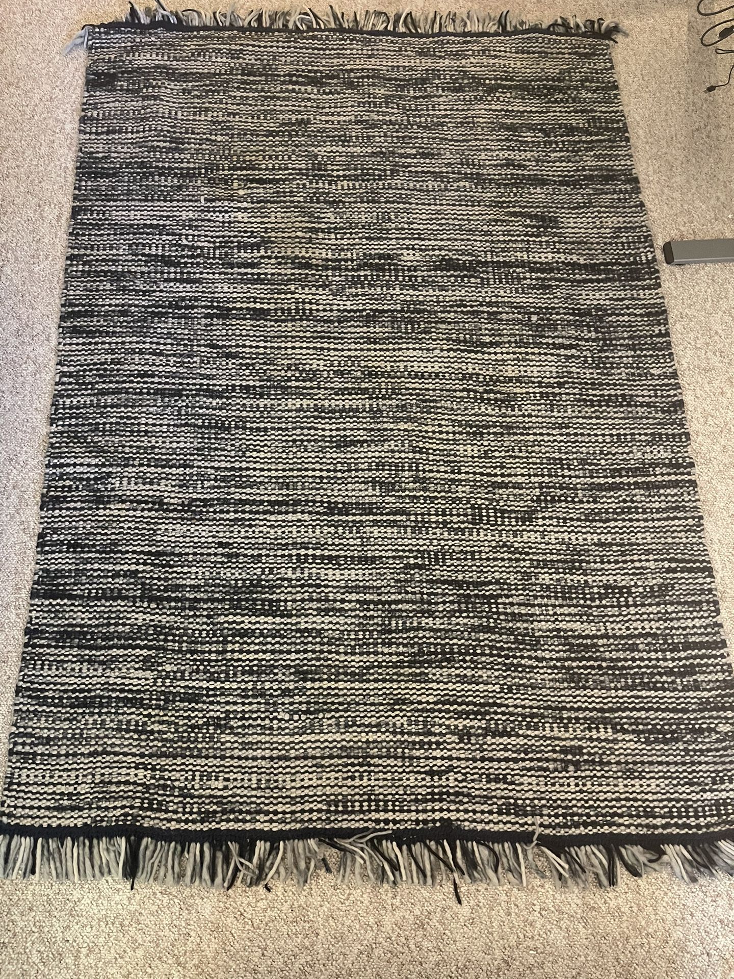 IKEA KÖPENHAMN Rug, flatwoven, handmade dark gray, 5 ' 7 "x7 ' 10 "