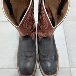 Ariat Men's Leather Cowboy Boots Black and Brown 