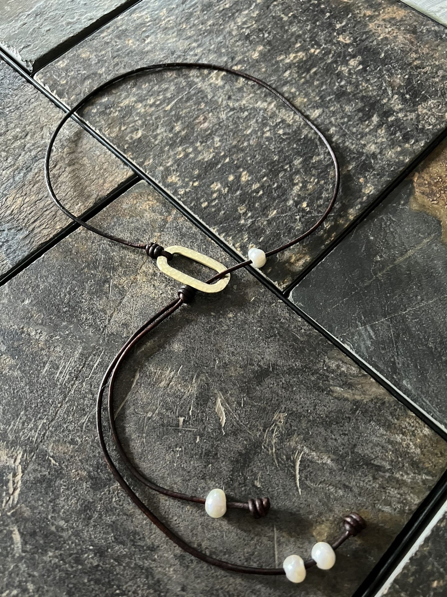 Dark Brown soft Leather Choker