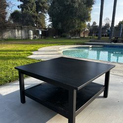 Black Wooden Coffee Table 