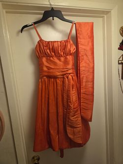 Girls Orange Dress. Sz 11-12