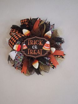 Candy Corn Halloween Wreath