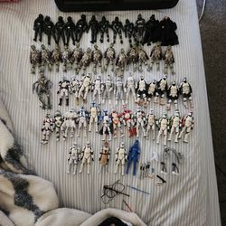 Star Wars Figurine LOT With Darth Vader Case