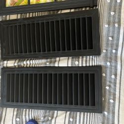 Black Frame / Hanging Wood Panels . Decor. Used 