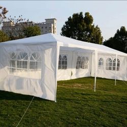 10x30 Party Tent, Outdoor Tents for Parties, Wedding, Event, Large Canopy Tent with Walls, White Big Party Tents for Backyard, Garden, Wate
