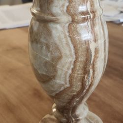 Alabaster Vase. 9 1/2" Tall