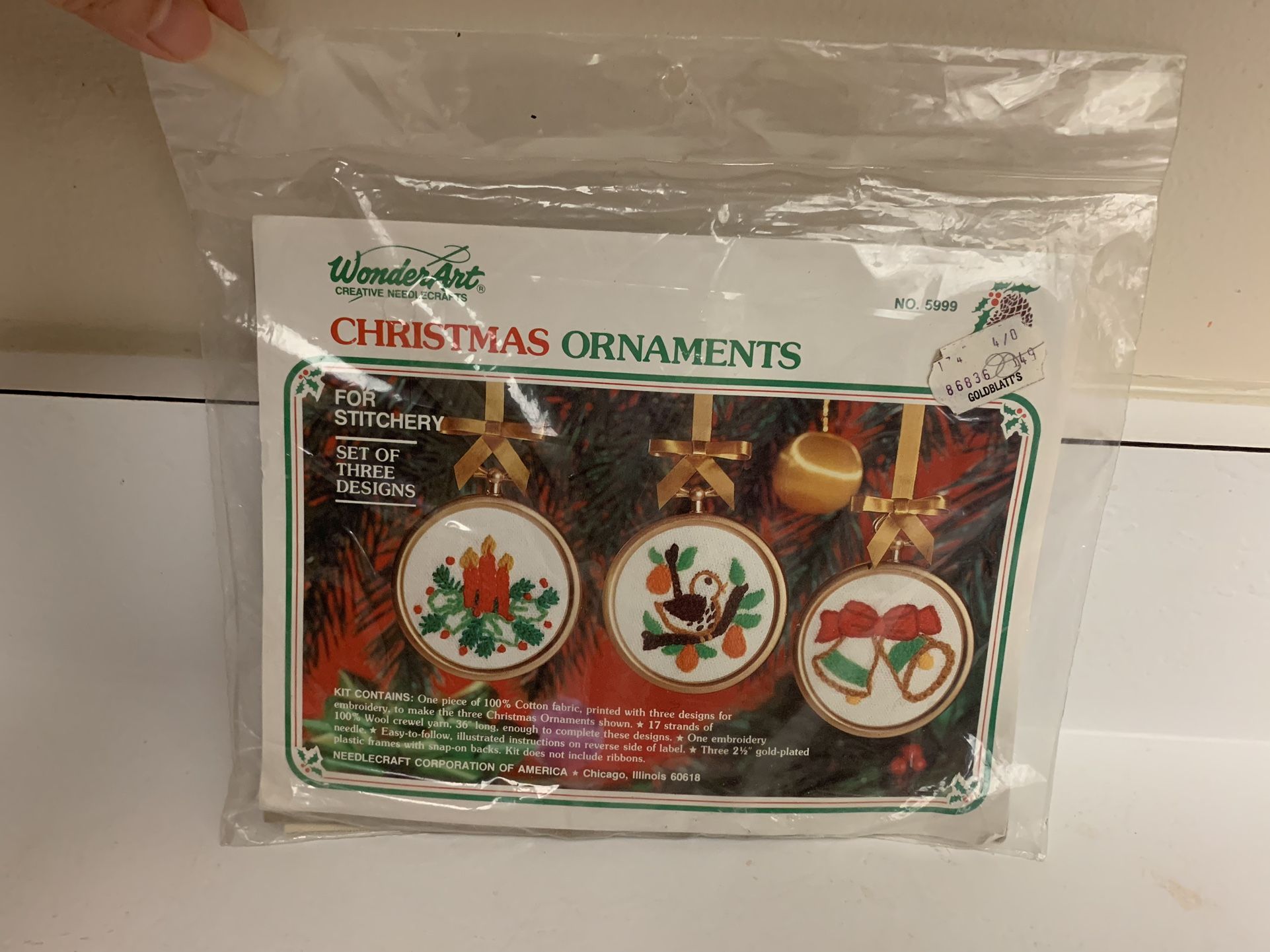 Cross Stitch Kit “Christmas Ornaments” #1