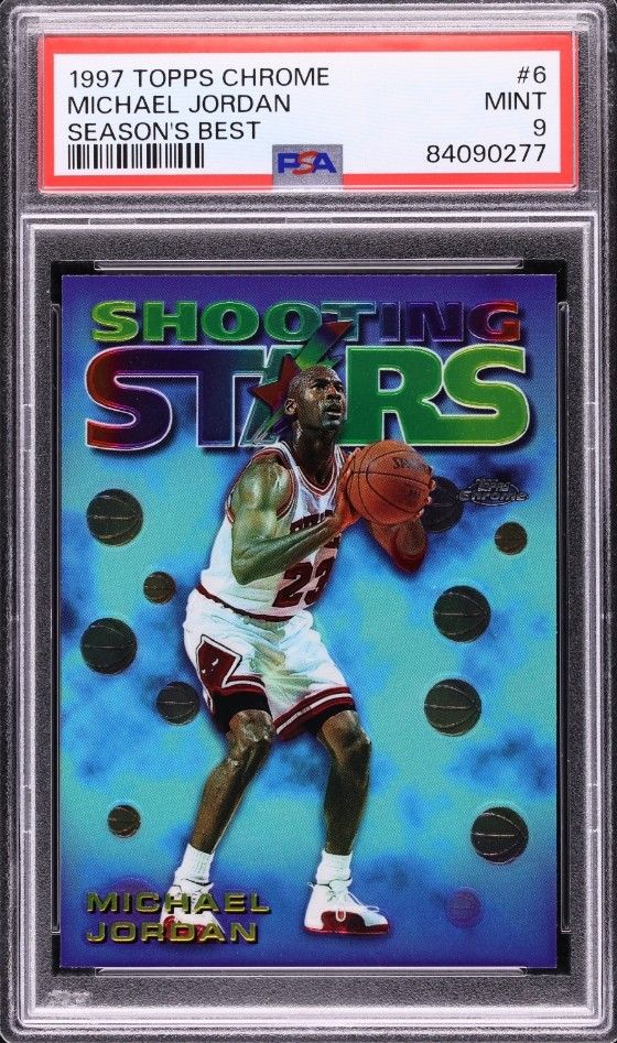 1997 Topps Chrome Season's Best Shooting Stars Michael Jordan #6 PSA 9 MINT